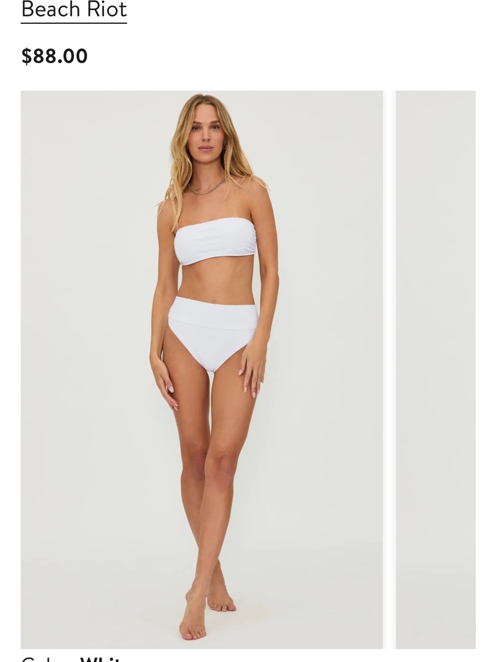 Beach Riot White Bandeau Bikini Set